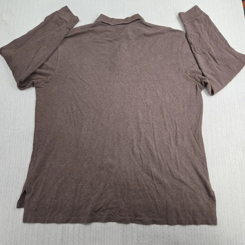 Polo Ralph Lauren Polo Shirt Mens 3XLT Brown Classic Fit Long Sleeve Big Tall